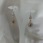 گوشواره نقره ملیله اصفهان نگین قرمز - Image 3